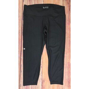Under Armour HeatGear Compression Cropped Leggings XXL Black